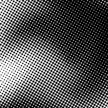 Black and White Halftone Background Stock Illustration