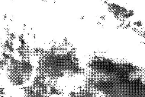 Black and White Halftone Cloud Texture Stock Illustration