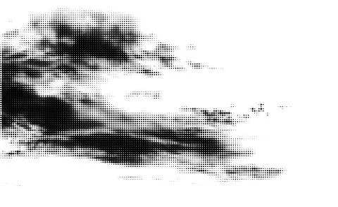 Black and White Halftone Cloud Texture Stock Illustration