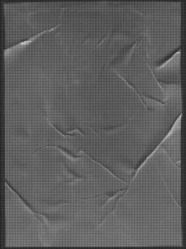 Black and white halftone dot pattern background in square grid layout Illustration