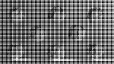 Black and white halftone dot pattern background texture with diagonal grid l Illustrazione stock