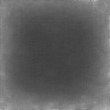 Black and white halftone dot pattern background with dense grid texture mono Stock Illustration
