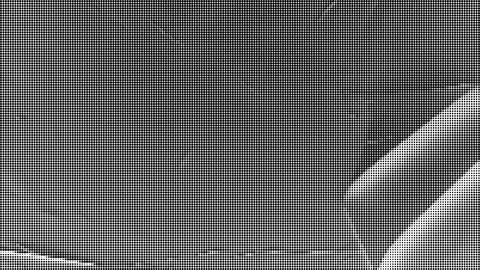 Black and white halftone dot pattern background with dense grid texture mono Stock Illustration