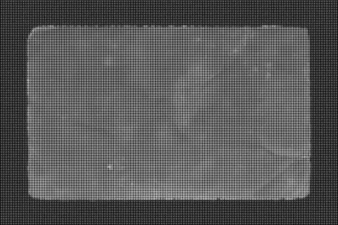 Black and white halftone dot pattern background with evenly spaced grid Illustrazione stock