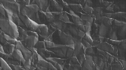 Black and white halftone dot pattern background with irregular white shapes  イラスト素材