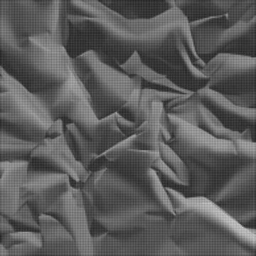 Black and white halftone dot pattern background with varying dot sizes and d Illustrazione stock