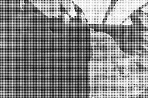 Black and white halftone dot pattern background with varying dot sizes textu イラスト素材