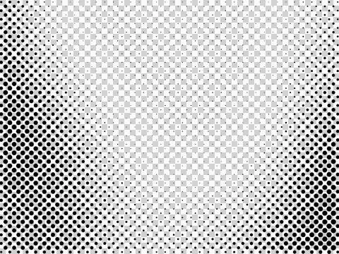 Black and White Halftone Dot Gradient Pattern 스톡 일러스트