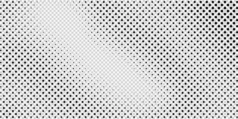 Black and White Halftone Dot Gradient Pattern 스톡 일러스트