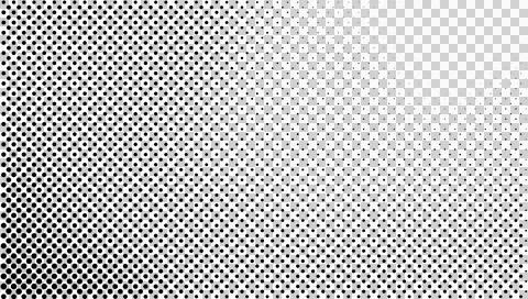Black and White Halftone Dot Gradient Pattern 스톡 일러스트
