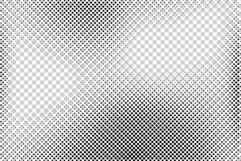 Black and White Halftone Dot Pattern Texture Stock Illustration