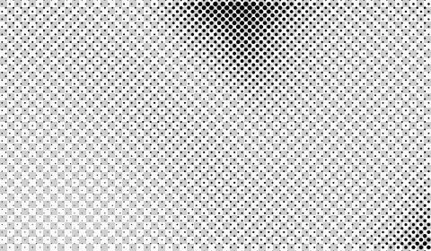 Black and White Halftone Dot Pattern Texture Stock Illustration