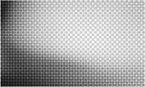 Black and White Halftone Dot Gradient Pattern 스톡 일러스트
