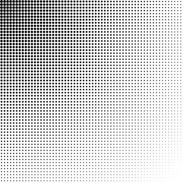 Black and white halftone dot pattern gradient vector illustration backgroun.. Stock Illustration