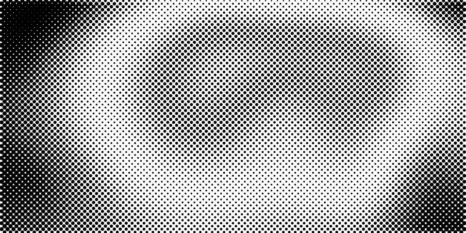 Black and white halftone dot pattern texture background with gradient effect 스톡 일러스트