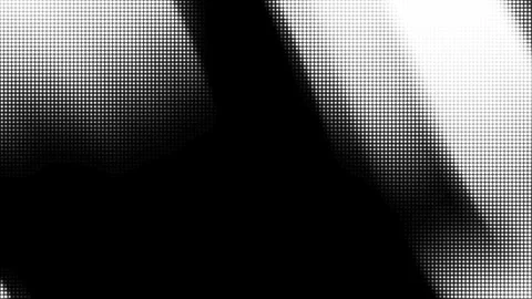 Black and white halftone dots create abstract gradient curves Stock Footage 296263671