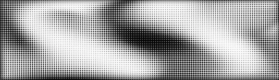 Black and white halftone gradient background Ilustração Stock
