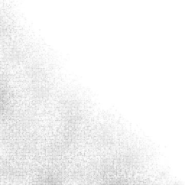 Black and White Halftone Gradient Pixel Background Texture Corner Stock Illustration
