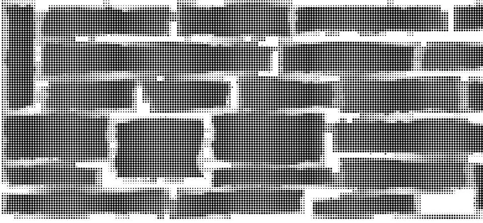 Black and white halftone pattern with circular dots of varying sizes and den Stock Illustration