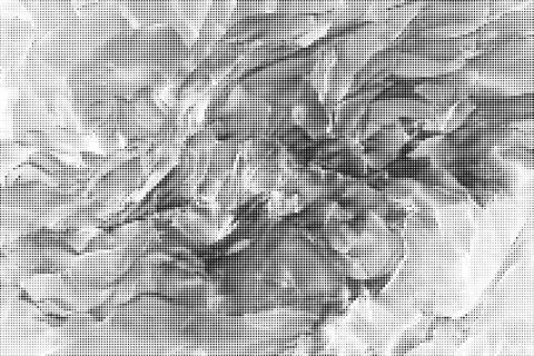 Black and white halftone pattern with dense circular dots creating a texture イラスト素材
