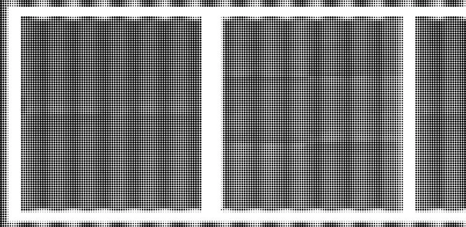 Black and white halftone pattern with dense circular dots creating a texture 库存插图