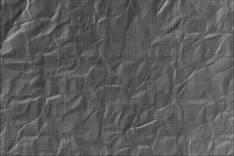 Black and white halftone pattern with dense circular dots creating a texture イラスト素材