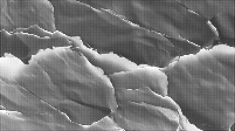 Black and white halftone pattern with dense dot grid texture and subtle diag Illustrazione stock