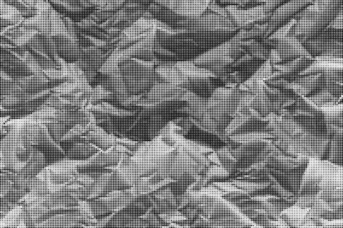 Black and white halftone pattern with dense geometric dots and fine grid lin イラスト素材