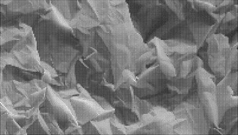 Black and white halftone pattern with dense rows of small circular dots form イラスト素材