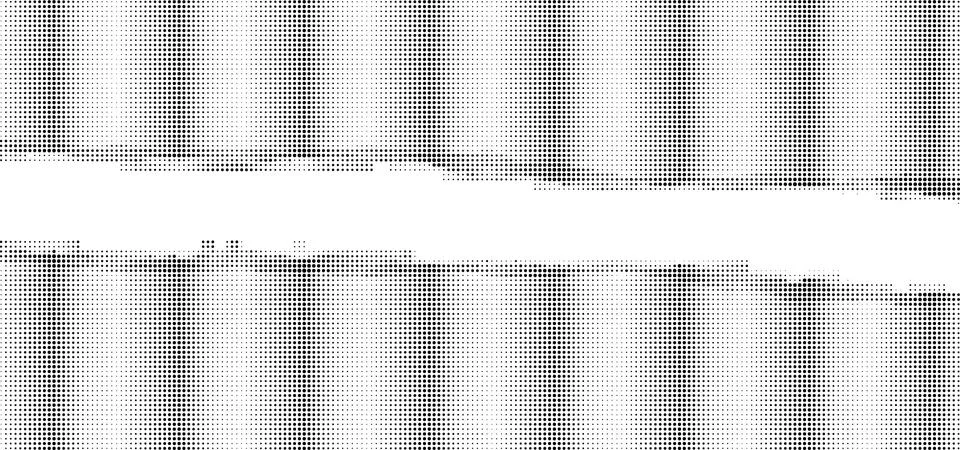 Black and white halftone pattern with diagonal gradient transition to solid  Stock Illustration