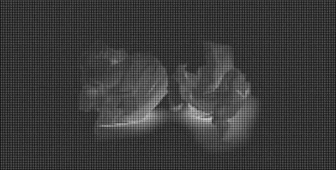 Black and white halftone pattern with diagonal gradient transition to solid  Stockillustratie