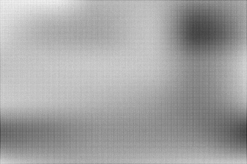 Black and white halftone pattern with diagonal grid lines and circular dots  库存插图