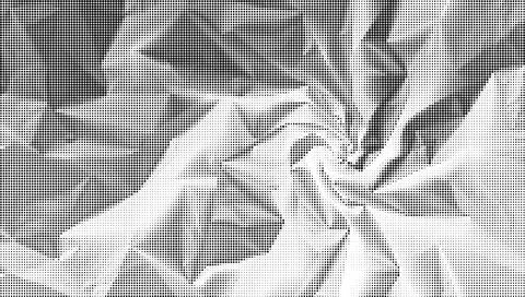 Black and white halftone pattern with diagonal grid lines and circular dots  库存插图