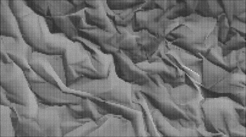 Black and white halftone pattern with diagonal grid lines and circular dots  库存插图