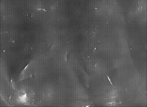 Black and white halftone pattern with diagonal grid lines and scattered dots 库存插图