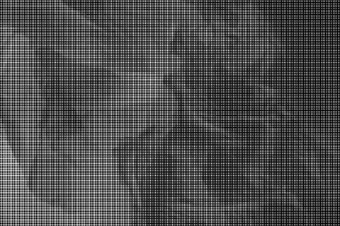 Black and white halftone pattern with diagonal lines and circular dots creat Illustrazione stock