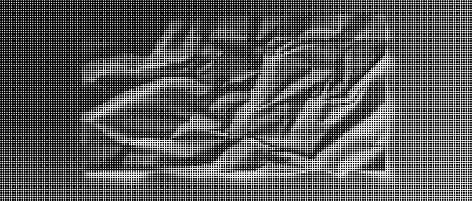 Black and white halftone pattern with diagonal lines and circular dots textu 库存插图