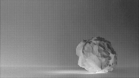 Black and white halftone pattern with diagonal lines and small dots creating 库存插图