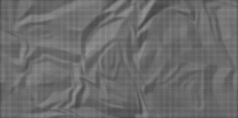Black and white halftone pattern with evenly spaced circular dots creating a 库存插图