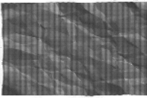Black and white halftone pattern with evenly spaced circular dots creating a Ilustração Stock