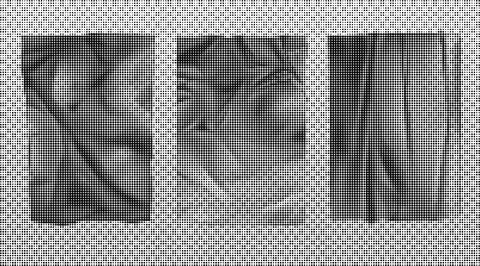 Black and white halftone pattern with evenly spaced dots creating a gradient Stockillustratie