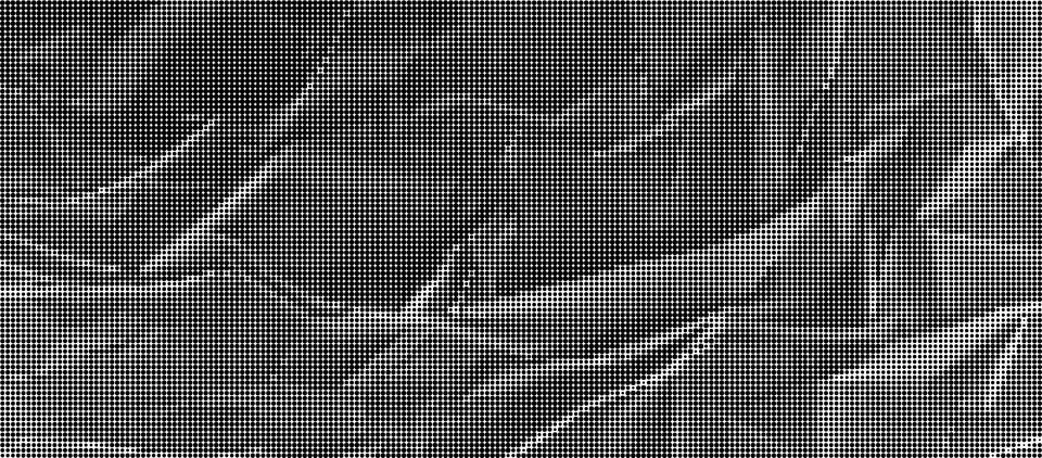 Black and white halftone pattern with geometric shapes and circular dots abs 스톡 일러스트