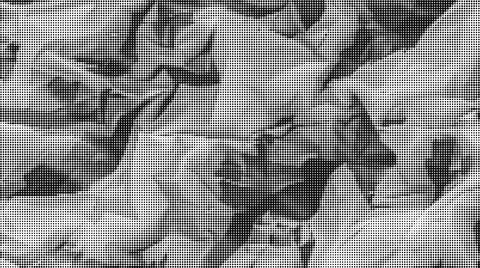 Black and white halftone pattern with repeating geometric circles and lines  イラスト素材