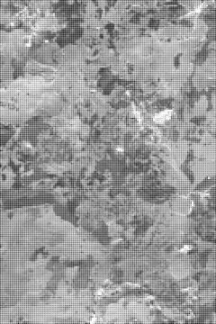 Black and white halftone pattern background with diagonal rows of small squa Illustrazione stock