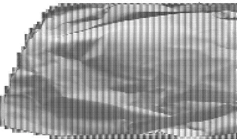 Black and white halftone pattern of diagonal lines and geometric shapes イラスト素材