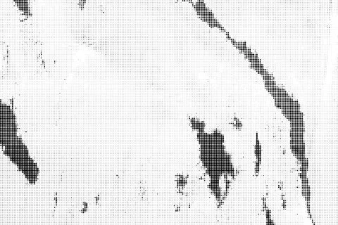 Black and white halftone pattern of scattered small circles and geometric sh イラスト素材