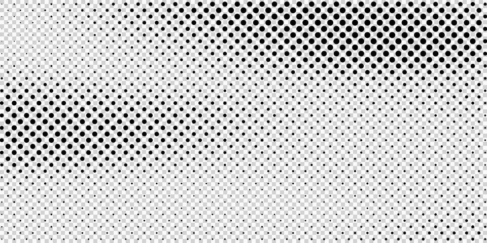 Black and white halftone pattern with square pixel gradient texture Stock Illustration