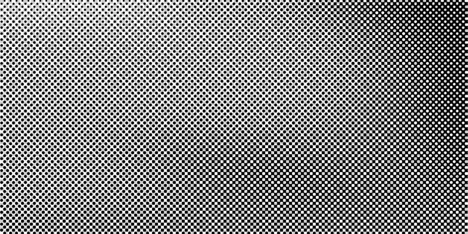 Black and white halftone pattern with geometric dot gradient texture イラスト素材