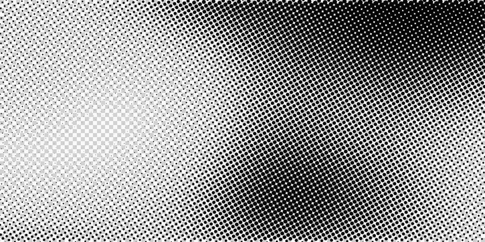 Black and white halftone pattern with crosshatch dot texture for graphic design Stock Illustration