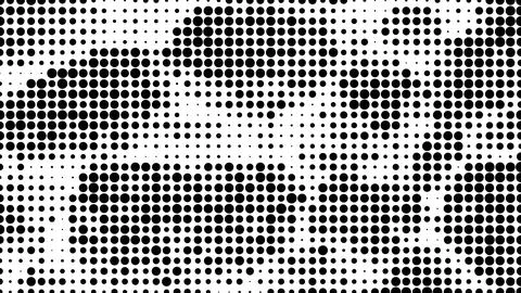 Black and white halftone pattern background with varying dot sizes イラスト素材